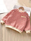 Toddler Girls Striped Mock Neck Sweatshirt SD