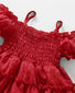 Toddler Girls Cold Shoulder Shirred A-line Dress SD