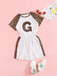 Baby Girl Cheetah Print Patch Tee with Shorts SD