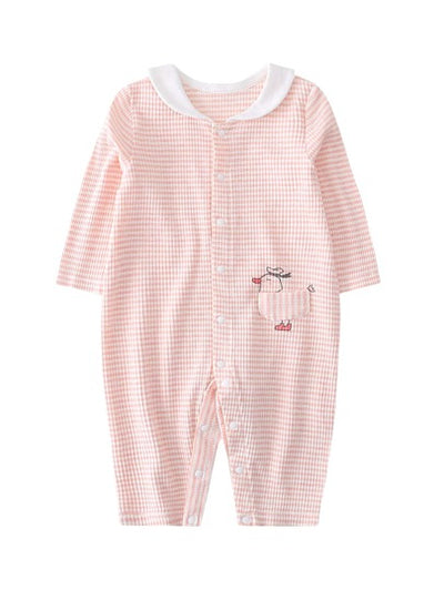 Baby Girl Duck Patch Pocket Romper SD