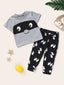 Toddler Boys Burglar Print Tee with PJs SD