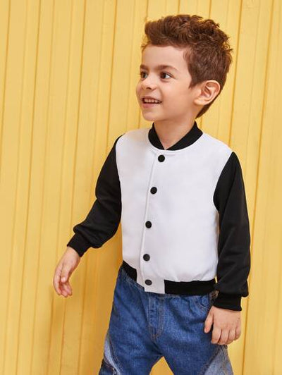 Toddler Boys Contrast Bomber Jacket SD