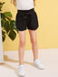 Toddler Girls Paperbag Waist Belted Shorts SD