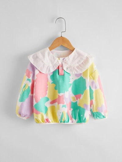Baby Girl Peter-Pan Collar Multicolor Blouse SD