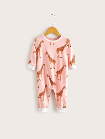 Toddler Girl Giraffe Print Bodysuit SD