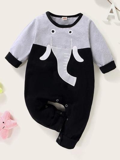 Toddler Boys Elephant Cartoon Onesie SD