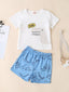Toddler Boys Dino Detail Tee with Printed Shorts SD