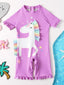 Toddler Girls Unicorn Frilled Sleeves & Hem Jumpsuit SD