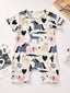 Baby Animal Print Short Sleeve Romper SD