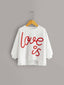 Toddler Girls Letter Graphic Raw Hem Shirt SD