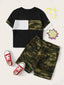 Toddler Boys Camo Patch Tee & Camo Shorts SD