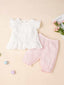 Baby Girls Frilled Sleeves Top with Frilled Hem Pants SD