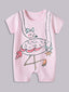 Baby Girl Flamingo Cartoon Graphic Romper SD
