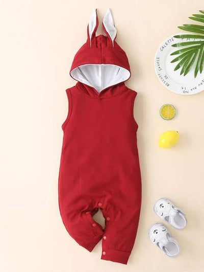 Toddlers Rabbit Ears Hooded Onesie SD