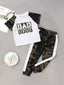 Toddler Girls Camo Letter Graphic Crop Tee & Camo Panel Pant SD