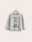 Baby Girls Cute Cat Letter Graphic Sweatshirt SD