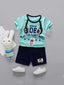 Toddler Boys Music Graphic Tee with Patch Shorts SD