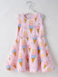 Toddler Girls Ice Cream Print Dress