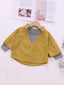 Baby Girl Striped Neck & Cuff Detail Collared Blouse SD