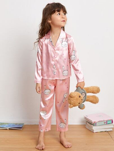 Toddler Girls Satin Night Suit SD