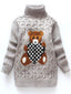 Toddler Boys Turtle Neck Bear Knitted Sweater SD