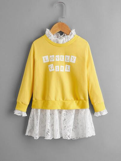 Toddler Girls Lovely Girl Sweatshirt SD