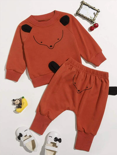 Baby Girl Cartoon Shirt & Ear Detail PJs SD