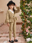 Toddler Girl Single Button Peplum Jacket & Pants Set SD
