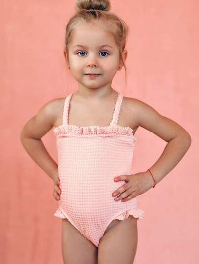 Toddler Girls One Piece Crochet Swimsuit SD