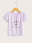 Baby Girl Doodle Graphic Lilac Tee SD