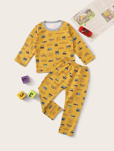 Baby Boy Car Print Shirt & PJs SD