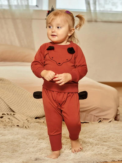 Baby Girl Cartoon Shirt & Ear Detail PJs SD