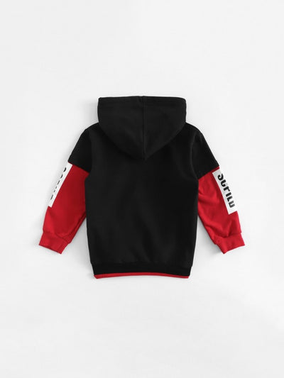 Toddler Boys Letter Print Hooded Sweatshirt SD