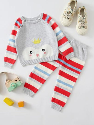 Baby Strip Detail Shirt & PJs SD