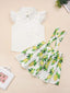 Baby Girl Frilled Sleeve Top & Printed Skirt SD