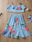 Baby Girl Floral Print Crop Top with Skirt SD