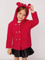 Toddler Girls Ear Decor Hooded Coat SD