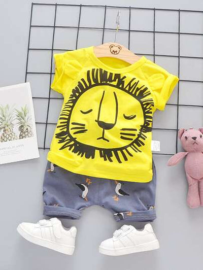 Toddler Boys Graphic Tee & Printed Shorts SD
