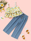 Toddler Girls Fruit Print Crop Top & Pants SD