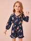 Baby Girl Long Sleeve Floral Print Jumpsuit SD