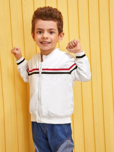 Baby Boy Striped Bomber Jacket SD