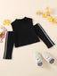 Baby Girl Cold-Shoulder Mock Neck Top SD