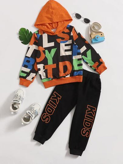 Baby Boy Graphic Hoodie & Pants SD