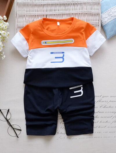 Toddler Boys Colorblock Tee & Shorts SD