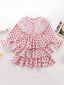 Toddler Girls Polka Print Laced Dress SD
