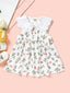 Baby Girl Collar Detail Floral Print Dress SD