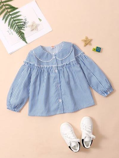Baby Girl Striped Frill Detail Blouse SD