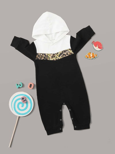 Baby Boy Cut & Sew Leopard Print Bodysuit SD
