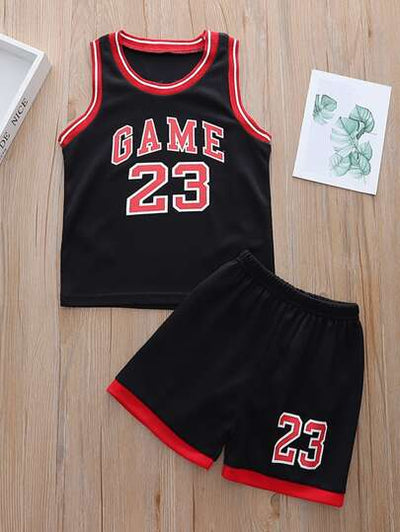 Toddler Boys Graphic Tank Top & Shorts SD