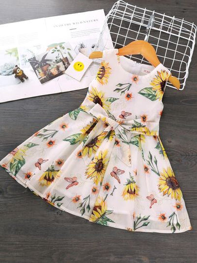 Baby Girl Sunflower Print Dress SD